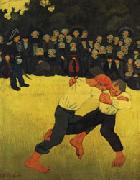Paul Serusier Breton Wrestling oil on canvas